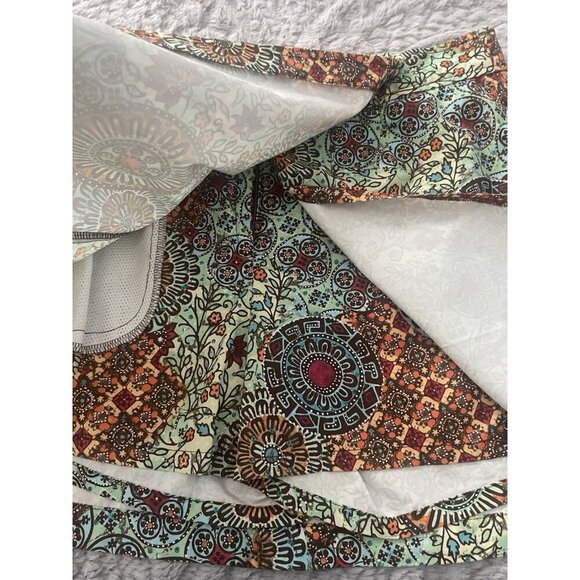 Athleta Skorts Orange Blue Geometric Patterned Women's Size 8 - Picture 11 of 12